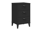 Boisona bedside table, black, solid pine wood, BUOR09990