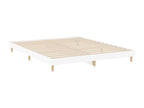 White bed frame 120x200 cm engineered wood EQNT22842