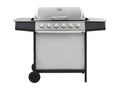 Gas barbecue with 6 cooking zones, stainless steel, silver, RXNZ40958