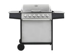 Gas barbecue with 6 cooking zones, stainless steel, silver, RXNZ40958
