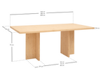 Solid wood dining table in brown tone, 200x75cm - Elariva MZBI82387