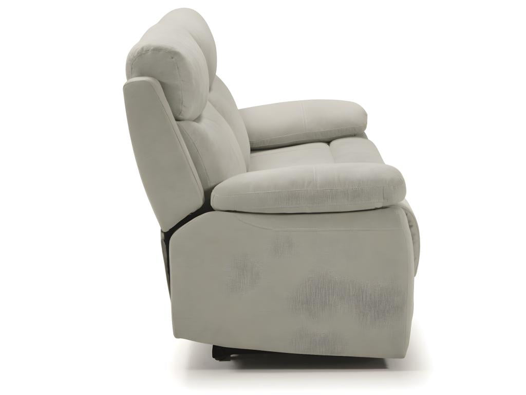 Manual 3-seater sofa in grey fabric - W- 190 x D- 90 x H- 103 cm CLYI30037