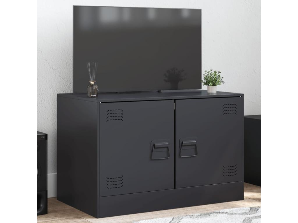 Black TV stand 67x39x44 cm steel ZURH96764