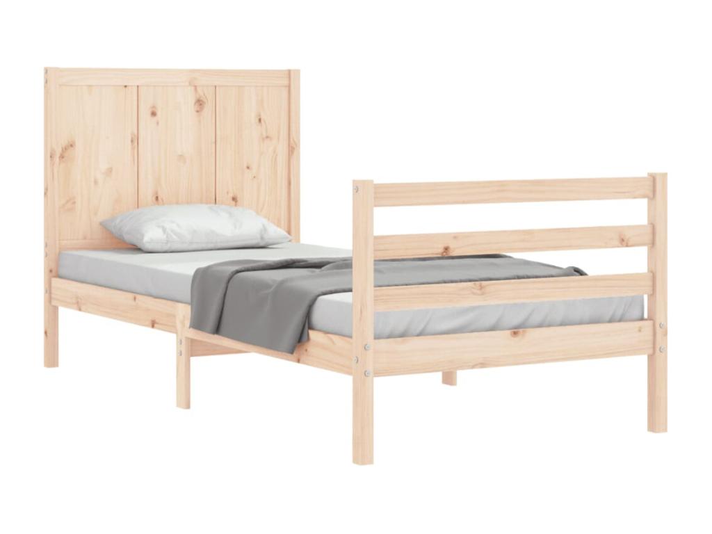 Bed frame without mattress 100x200 cm solid wood KDUG76510