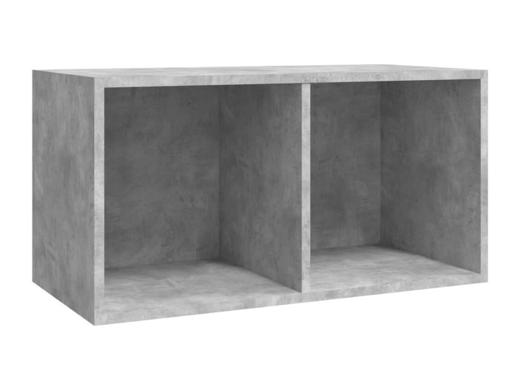 Vinyl Record Storage Box, Concrete Grey, 71x34x36 cm, FJRQ95813