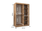 T3 Wardrobe with Sliding Doors 200/120/62 2 Doors OZLQ43202