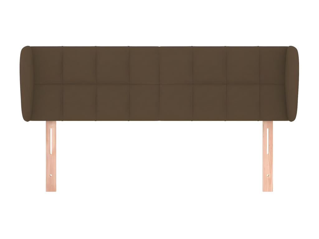 Headboard with wings, Dark Brown, 147x23x78/88 cm, Fabric GHIY61981