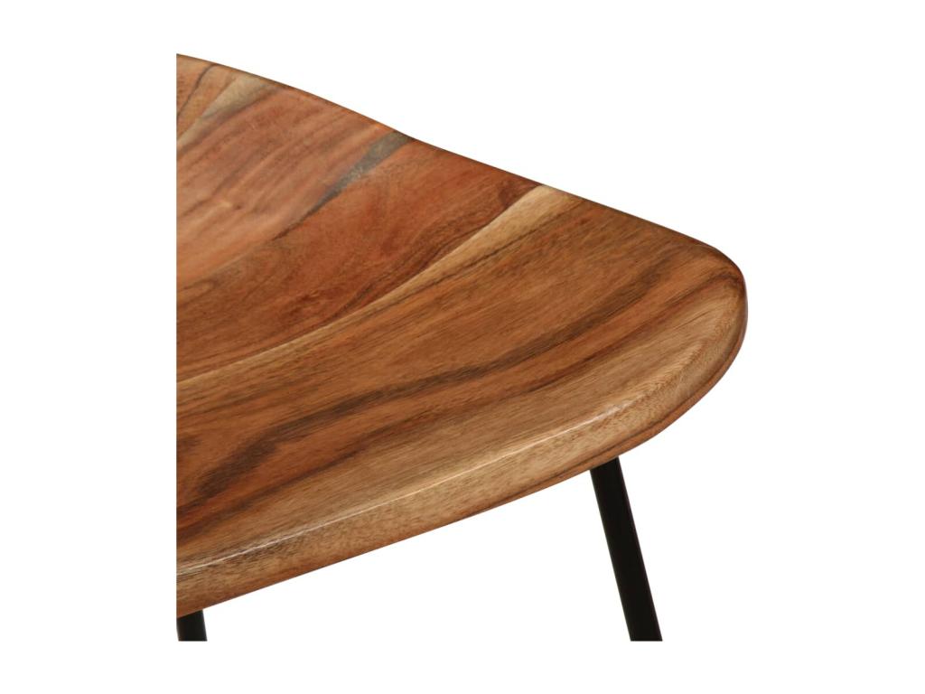 Set of 2 solid Boisona wood bar stools YWPQ73521