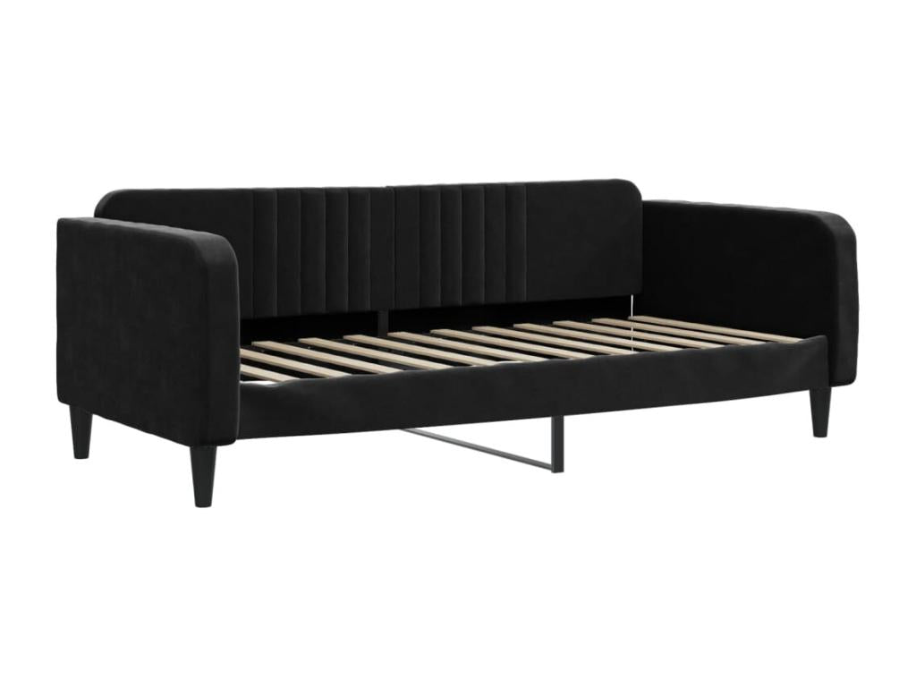 Daybed with pull-out bed and drawers, mattress not included, black, 100x200cm PXFA72701