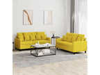 2-Piece Sofa Set with Cushions, Yellow Velvet VZAA95039