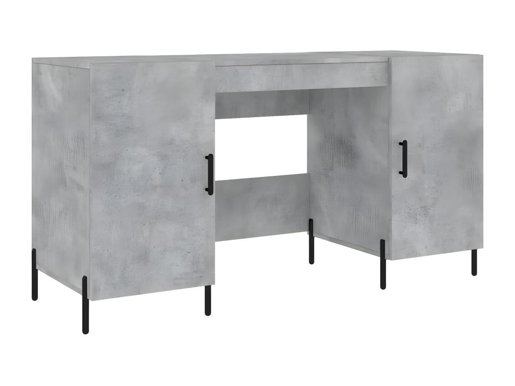 Concrete grey desk 140x50x75 cm engineered wood KJZA26517