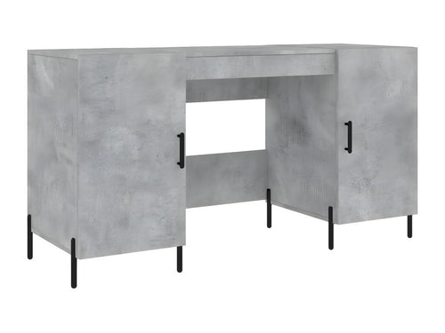 Concrete grey desk 140x50x75 cm engineered wood KJZA26517