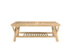 Elariva - Rectangular teak coffee table with double top UKCX38673