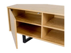 TV stand with 2 doors and 2 shelves, 150cm, Oak/Black, SPSE92576