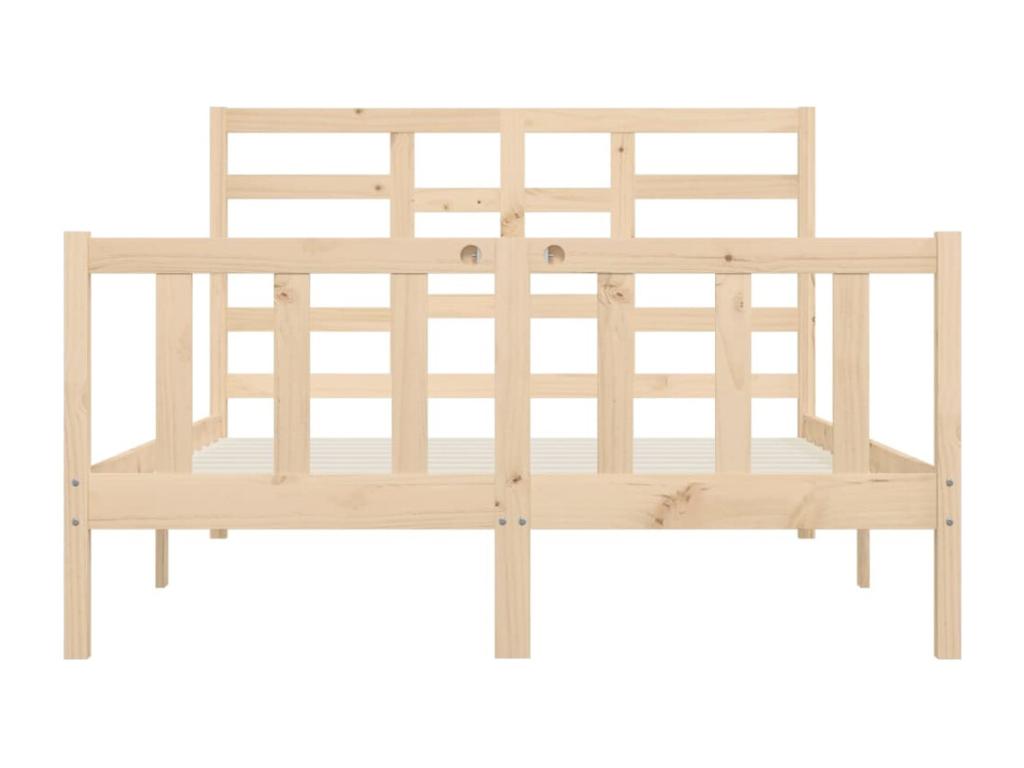 Bed frame without mattress 160x200 cm solid pine wood RHKL80550