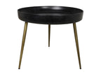 Side table - Black wash/antique gold 60x52 VMYQ66132