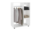 Glossy white wardrobe, 80x40x110 cm, engineered wood, PWFD28229