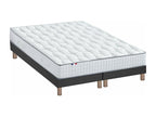Bedding set: spring mattress and bed base - French quality. Dimensions: 2 x 80 x 200 cm. Bed base: Black OFDF19002