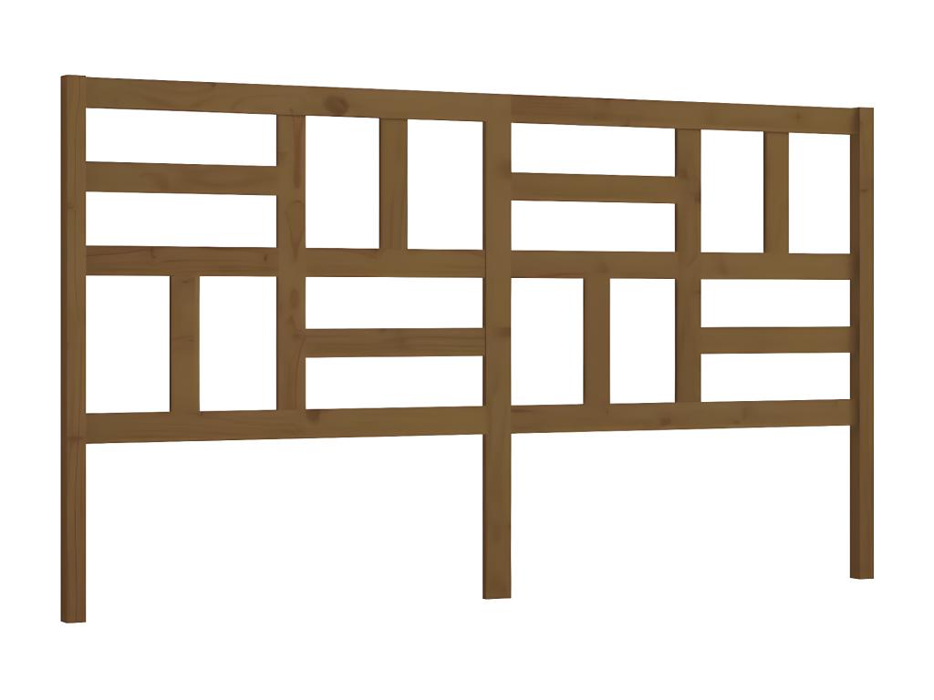 Honey brown headboard 206x4x104 cm Solid pine wood SGHM73104