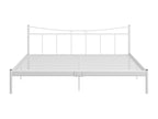 White metal bed frame without mattress, 200x200 cm, PQYE69452
