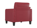 Burgundy Red Armchair 60 cm Faux Leather WXEZ94297