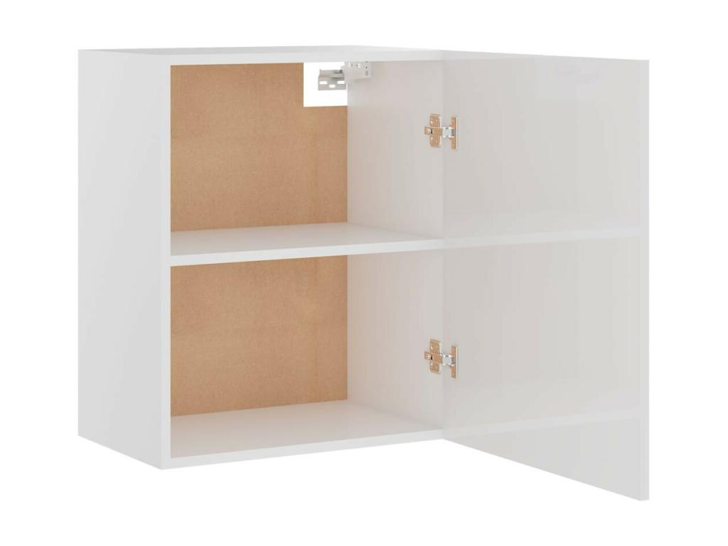 Kitchen cabinets, 2 pieces, glossy white, 50x31x60 cm, SGQA62316