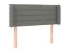 Headboard with wings, Dark Grey, 83x16x78/88 cm, Fabric ZLBX76164