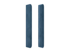 Headboard with wings, dark blue, 147x16x118/128 cm, velvet, QHED16362
