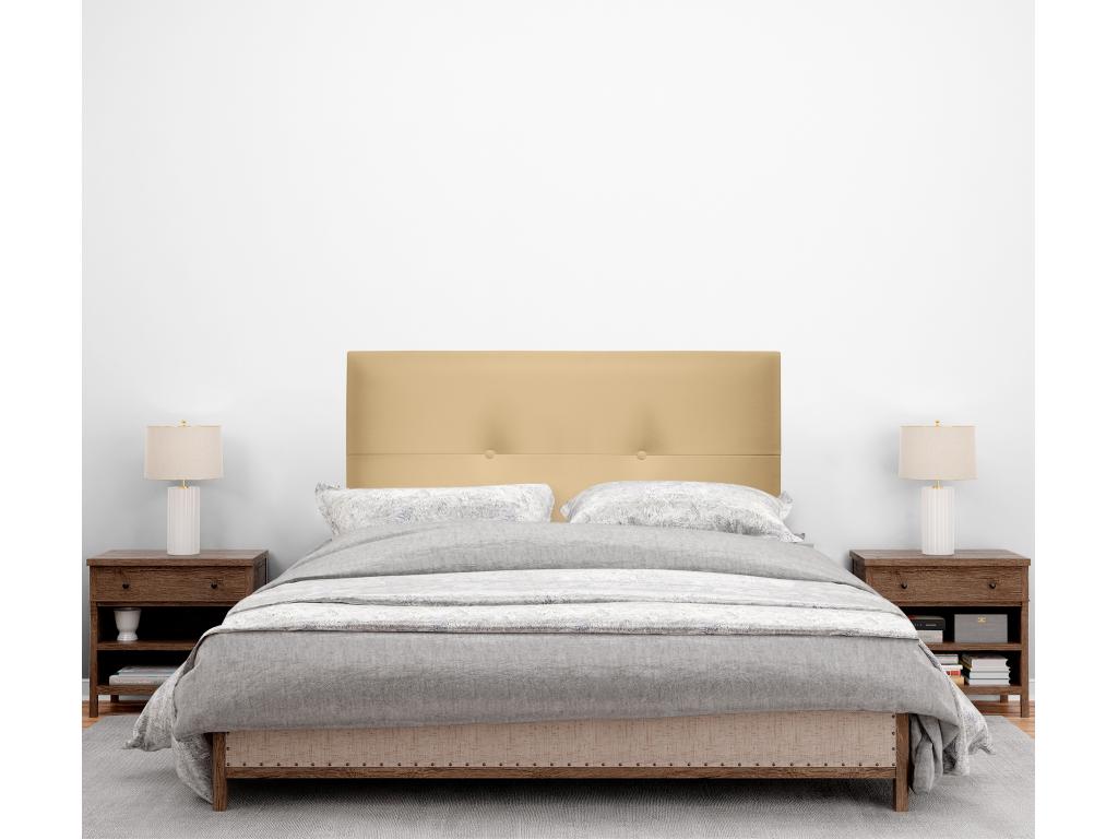 Elariva Faux Leather Headboard with Buttons 90x105cm with Legs for 80/90cm Beds - Vanilla FCCA61859