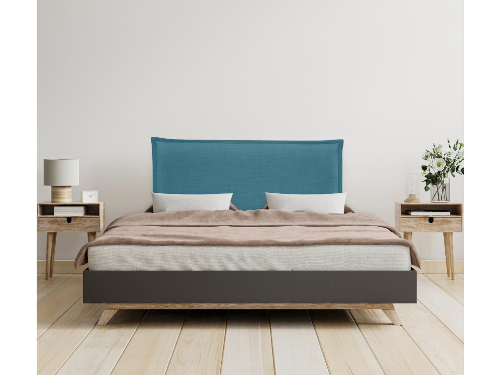 Elariva Smooth Natural Linen Headboard with Padding 95x50cm 90cm Beds - Turquoise BPCI67979