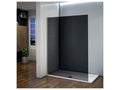 Dark 100x200cm walk-in shower screen - 8mm tempered glass with anti-limescale coating, without support bar LEYB28760