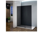 Dark 100x200cm walk-in shower screen - 8mm tempered glass with anti-limescale coating, without support bar LEYB28760