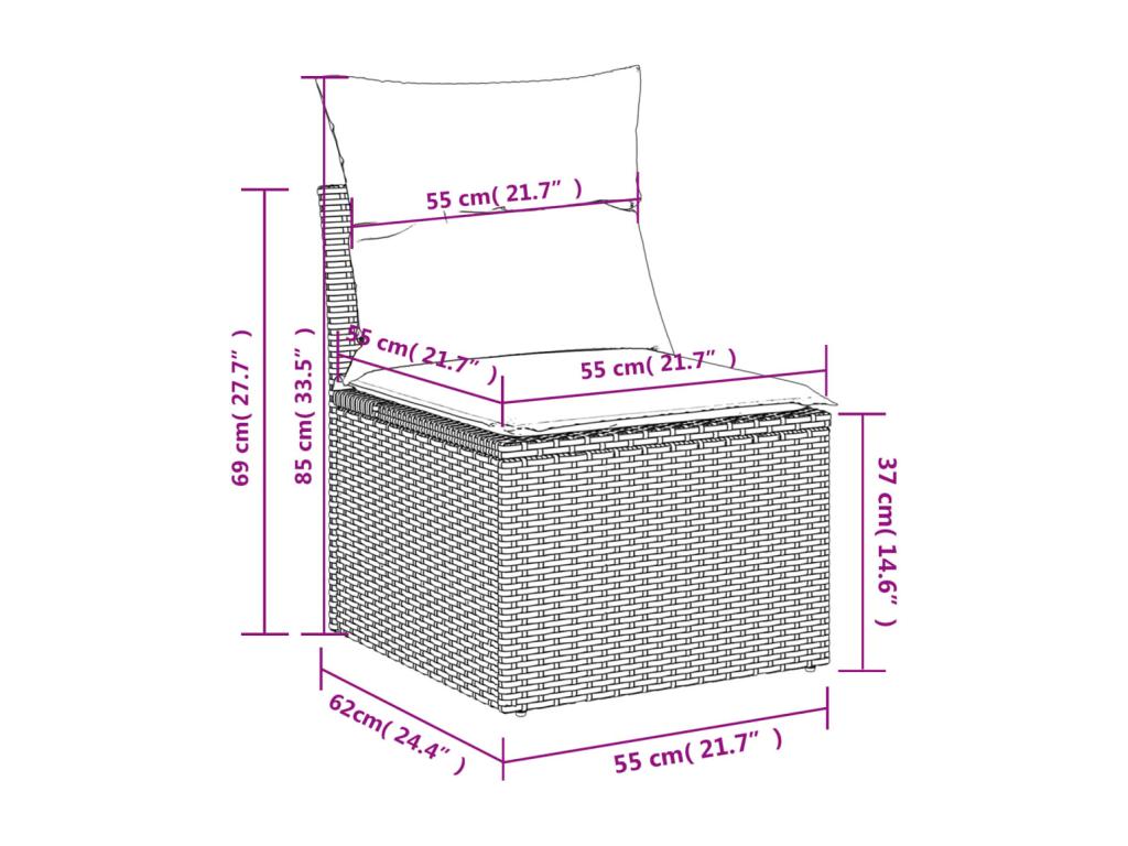 10-piece beige resin wicker garden furniture set with cushions RULG73438