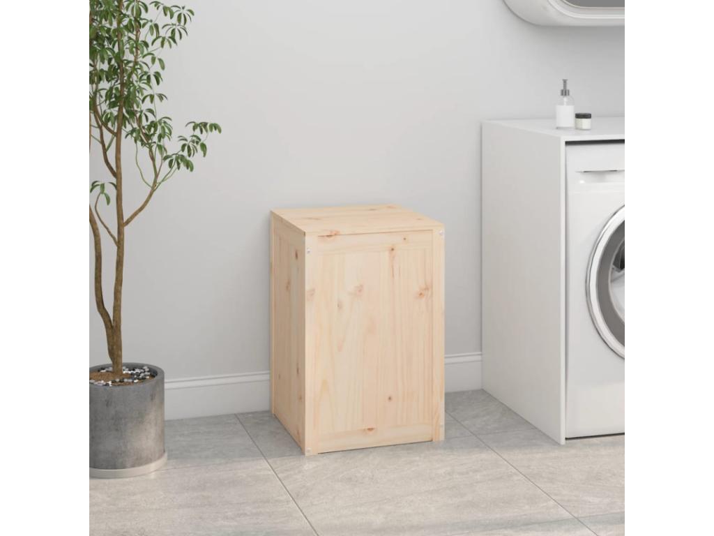 Laundry box 44x44x66 cm Solid pine wood JDQU52265