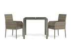 3-Piece Garden Dining Set with Cushions, Grey FYAQ42387