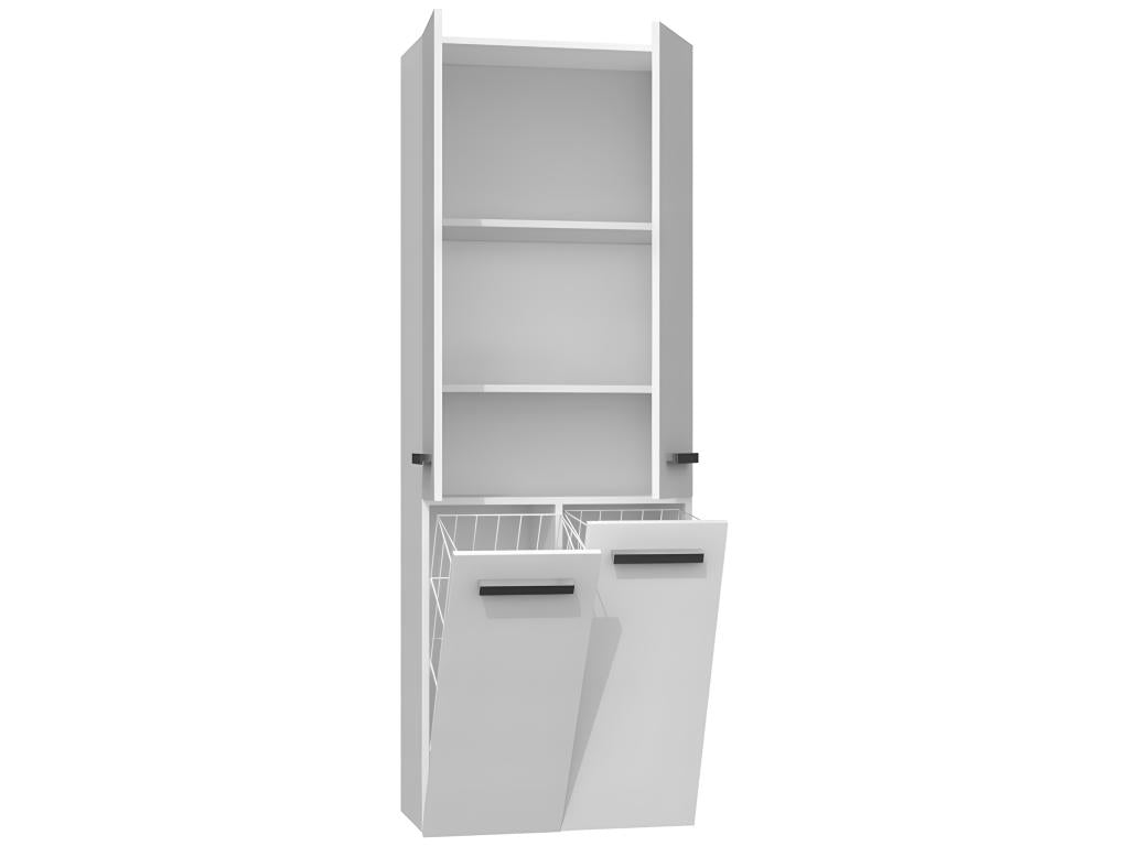 Elariva - Bathroom cabinet with two baskets - Minimalist handles - Dimensions 174x60x30 - Storage column RLYK57809