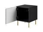 Bedside Table Set of 2 Matte Black 44x54x41 cm High Quality HOTI GCFF39017