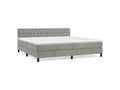 Bed base and mattress, light grey, 200x200 cm, velvet, XSWW05644