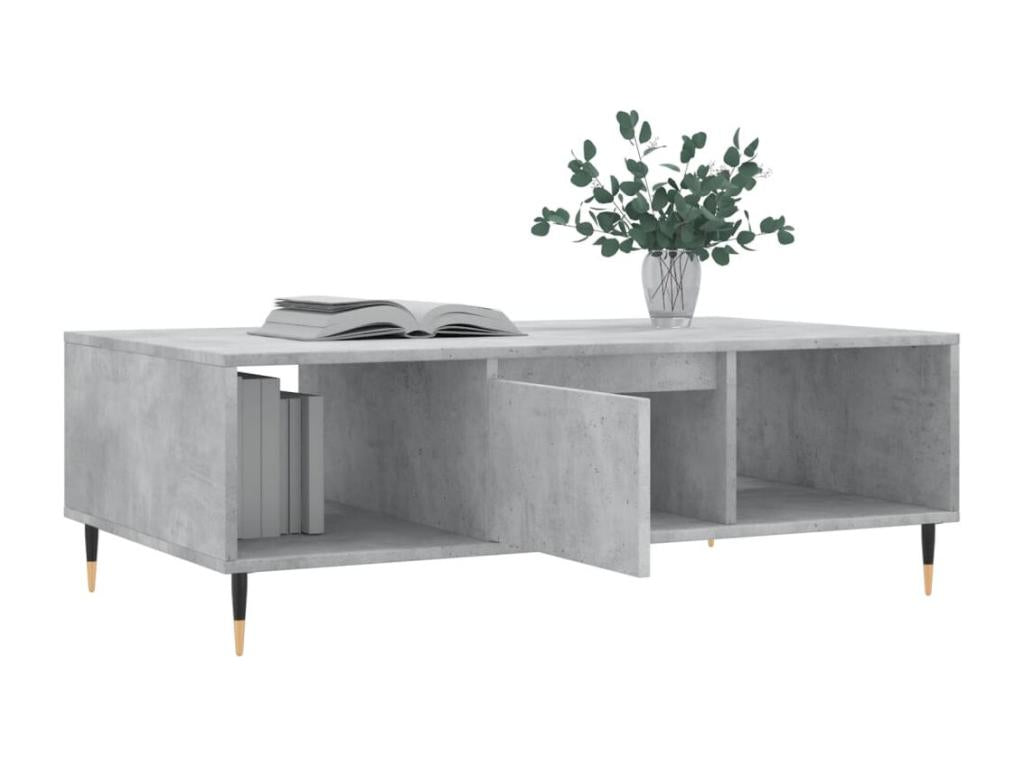 Concrete grey coffee table 104x60x35 cm engineered wood HDND93563
