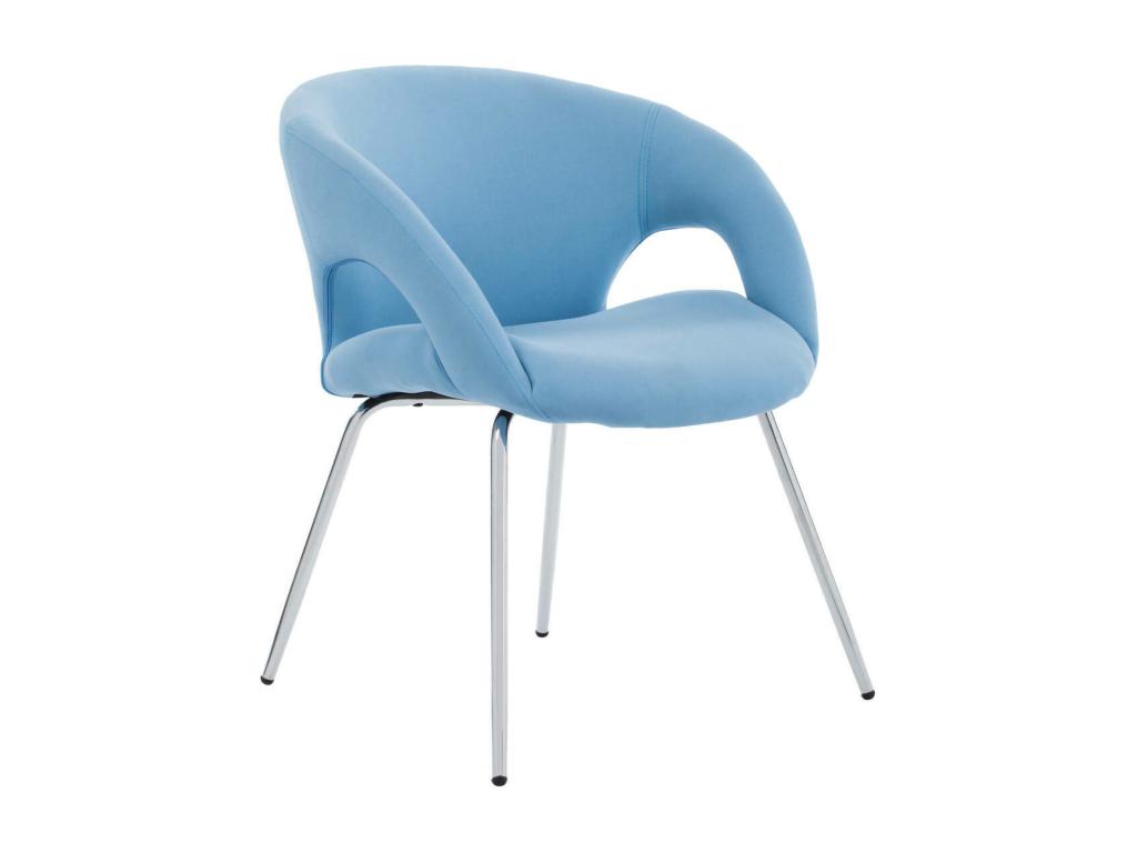 Office chair, waiting chair with armrests for the office, ergonomic waiting chair, 58x59x72 cm, light blue, PJJP88618