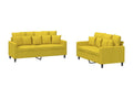 2-Piece Sofa Set with Cushions, Yellow Velvet VZAA95039