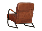 Genuine brown leather armchair FVWR15369