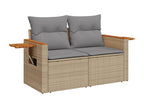 6-piece beige resin wicker garden furniture set with cushions RBJS24005