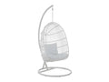 Oval Hanging Chair, White Steel - Boisona FBGM75165