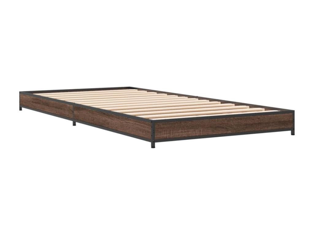 Bed frame without mattress, brown oak, 100x200 cm, UHCW51062