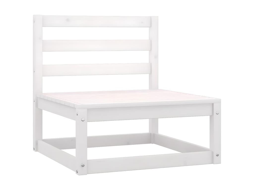5-piece garden furniture set, white, solid pine wood KMEP95020