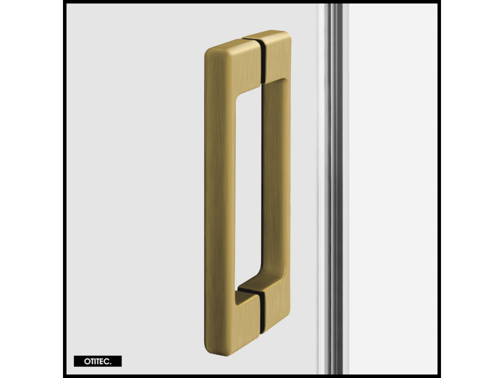 Shower Door with Side Panel - 100x100x200 - BRUSHED GOLD - PRIME - RIGHT WVEB69524