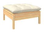 10-piece garden furniture set with cream cushions, solid pine wood XAGD96622