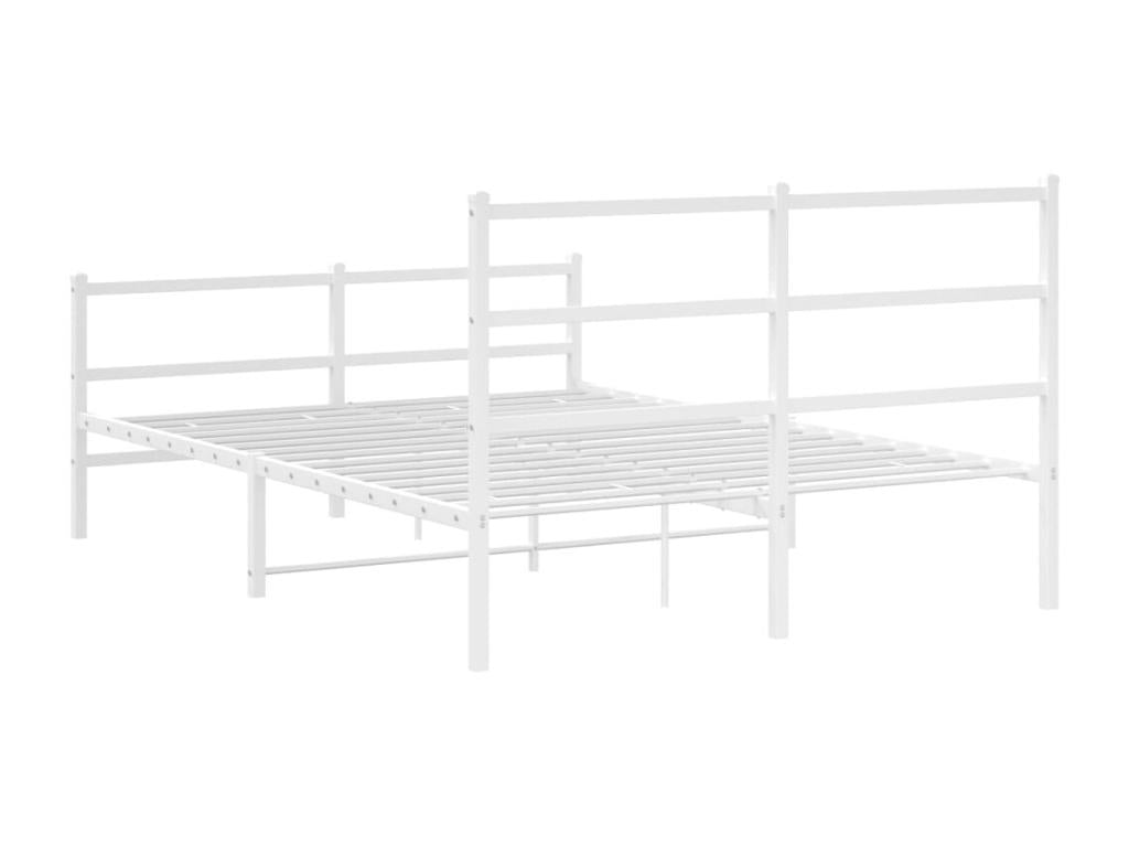Metal bed frame without mattress and white bed legs 140x200 cm TZQY73525