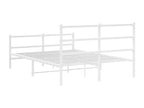 Metal bed frame without mattress and white bed legs 140x200 cm TZQY73525